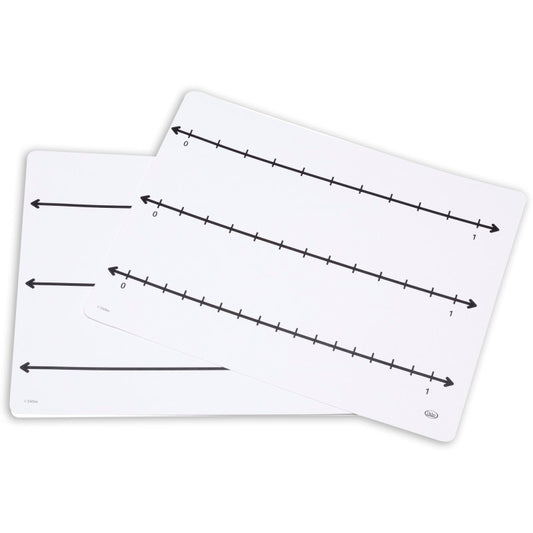 Didax Write on Wipe off Fraction Number Line Mats, 10 Pack (DD 211769)