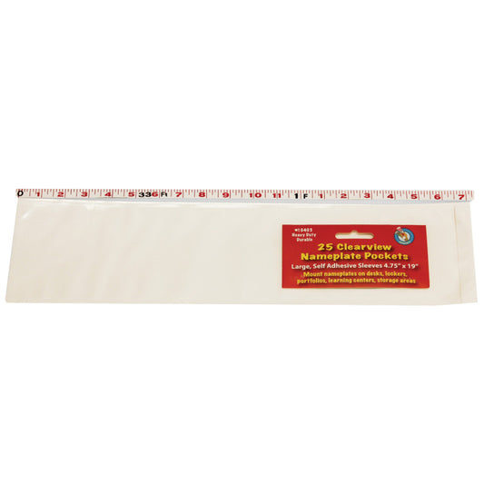Ashley Large Name Plate Pockets, 25 Pack, 4.75 x 19 (ASH 10403)
