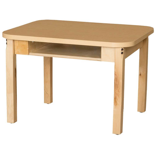 Wood Designs Hardwood Student Desk without Casters, 24" x 18", Height Variants