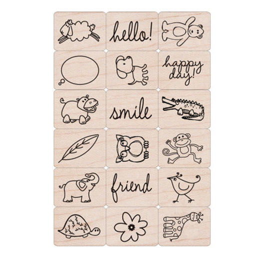 Hero Arts Ink N Stamp Happy Animals (HOALP 136)