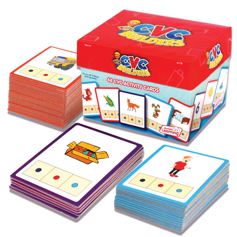 Junior Learning CVC Builders Activity Cards, 48/Set (JRL 178)