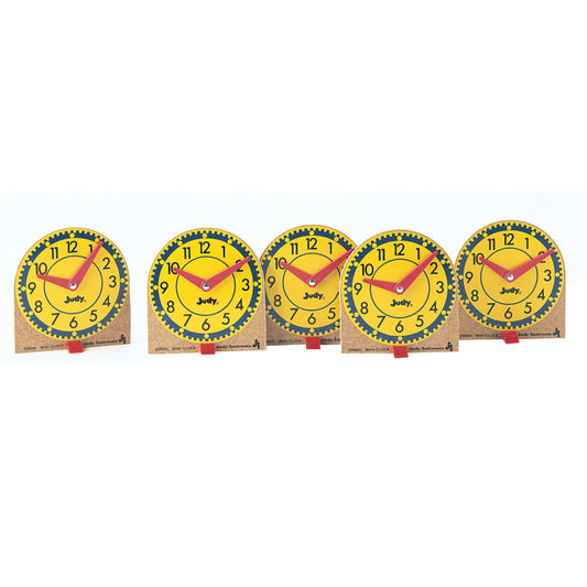 Carson Dellosa Original Mini Clocks, Wood, 12 Pack (J 209041)