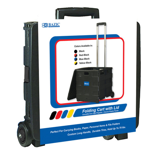 Bazic Rolling Cart, Black (BAZ 2196)