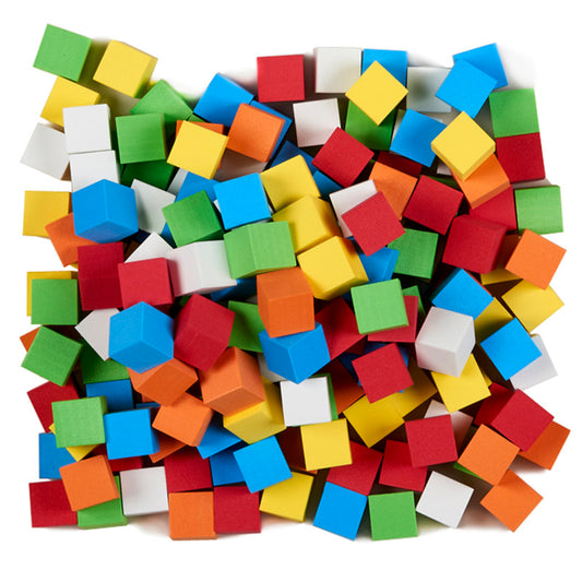 Koplow Games Blank Color Foam Dice, 16mm, 200 Count, Assorted Colors (KOP 18922)