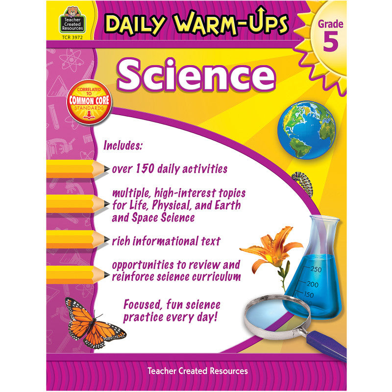 Teacher Created Resources Daily Warm Ups Science, Grade 5 (TCR3972)