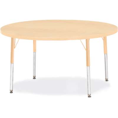 Jonti-Craft Berries Round Adjustable Height Activity Table, 48" Diameter, Color and Size Variants (6433JC)