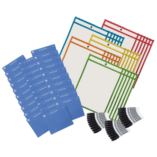 Charles Leonard Dry Erase Pocket Class Pack, 30 Pack (CHL 29190)