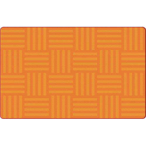 Flagship Hash Tag Tone-on-Tone Textures Rug, Orange