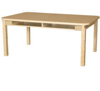 Wood Designs Hardwood Four Seater High Pressure Laminate Desk without Casters, 36" x 60", Height Variants