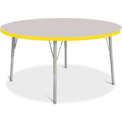 Jonti-Craft Berries Round Adjustable Height Activity Table, 48" Diameter, Color and Size Variants (6433JC)