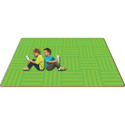 Flagship Hash Tag Tone-on-Tone Textures Rug, Lime Green