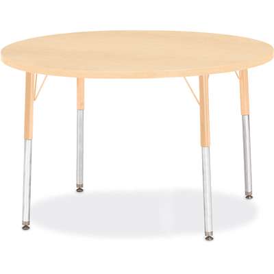 Jonti-Craft Berries Round Adjustable Height Activity Table, 42" Diameter, Color and Size Variants (6468JC)
