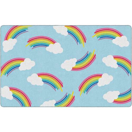 Flagship Hello Sunshine Whimsical Rainbows Rug