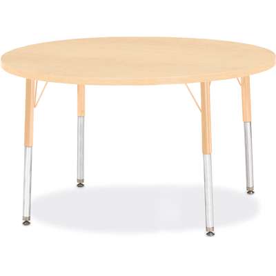 Jonti-Craft Berries Round Adjustable Height Activity Table, 42" Diameter, Color and Size Variants (6468JC)