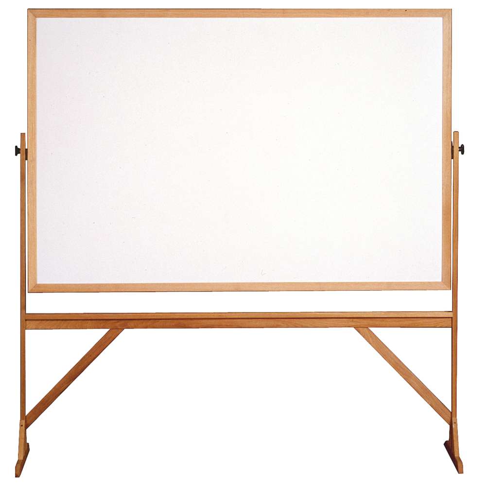 Ghent Free-Standing Reversible Whiteboard, Wood Frame, Non-Magnetic