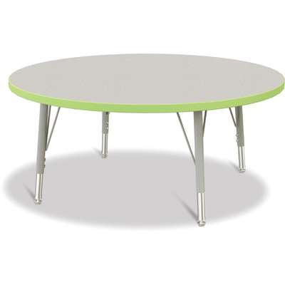 Jonti-Craft Berries Round Adjustable Height Activity Table, 42" Diameter, Color and Size Variants (6468JC)